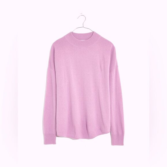 Madewell Ashbury Mockneck Wool/Alpaca Blend Sweater in Vibrant Lilac size Small - Picture 15 of 15